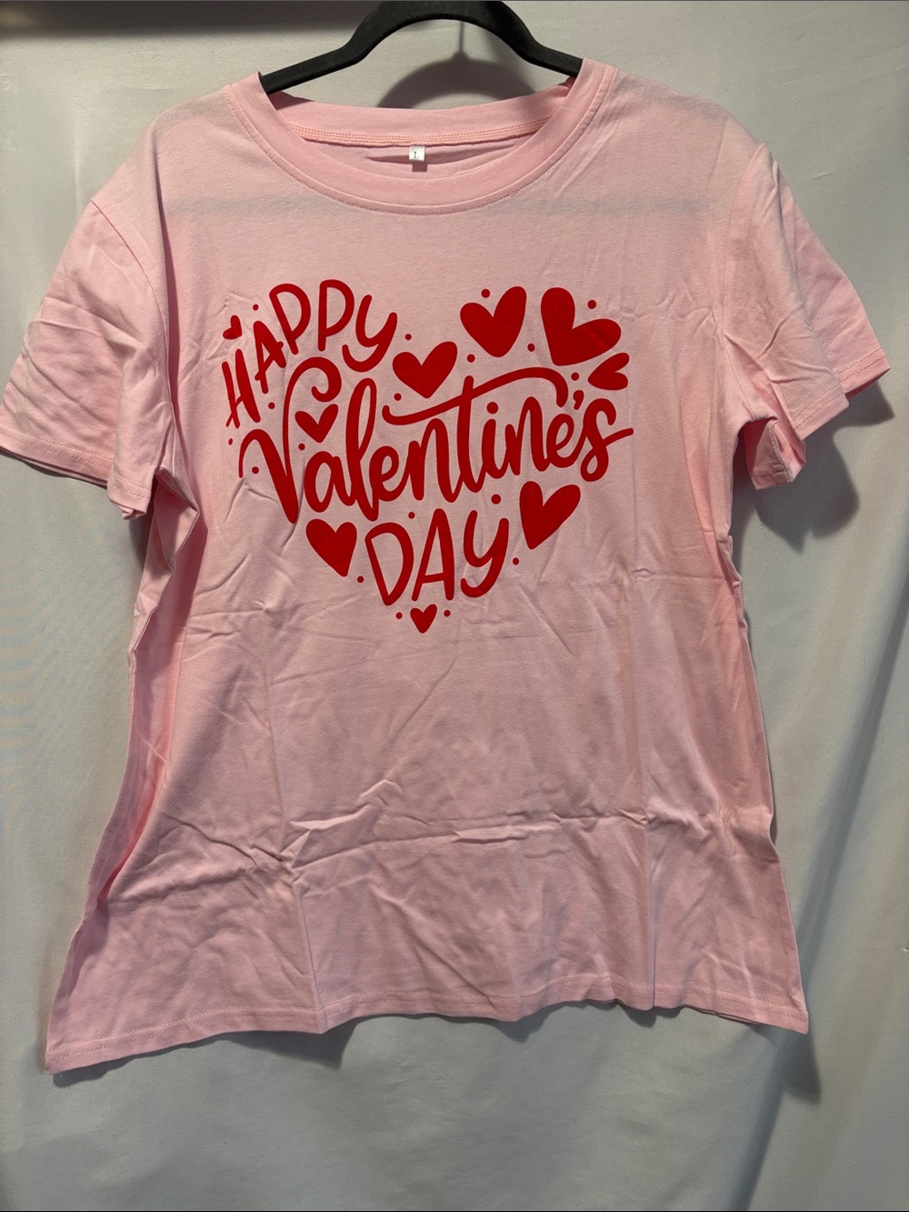 Women's Pink 'Happy Valentine's Day' Graphic Tee
